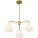 Blair 3 Light 24 inch Warm Brass Chandelier Ceiling Light